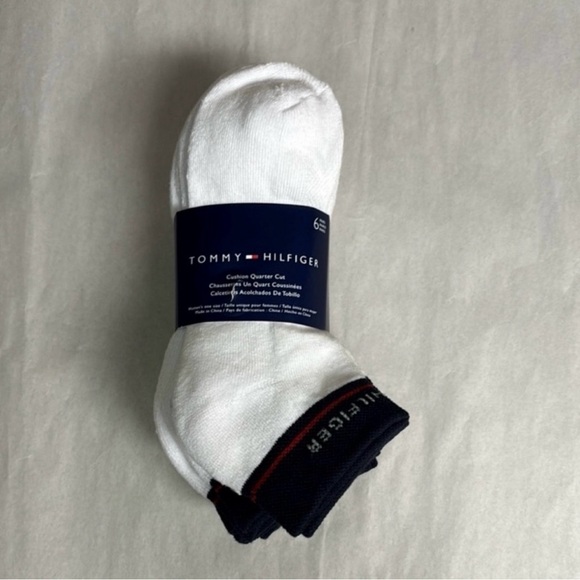 Tommy Hilfiger Accessories - New Tommy Hilfiger Socks Women’s 6 Pair White Cushion Quarter Cut Casual Active